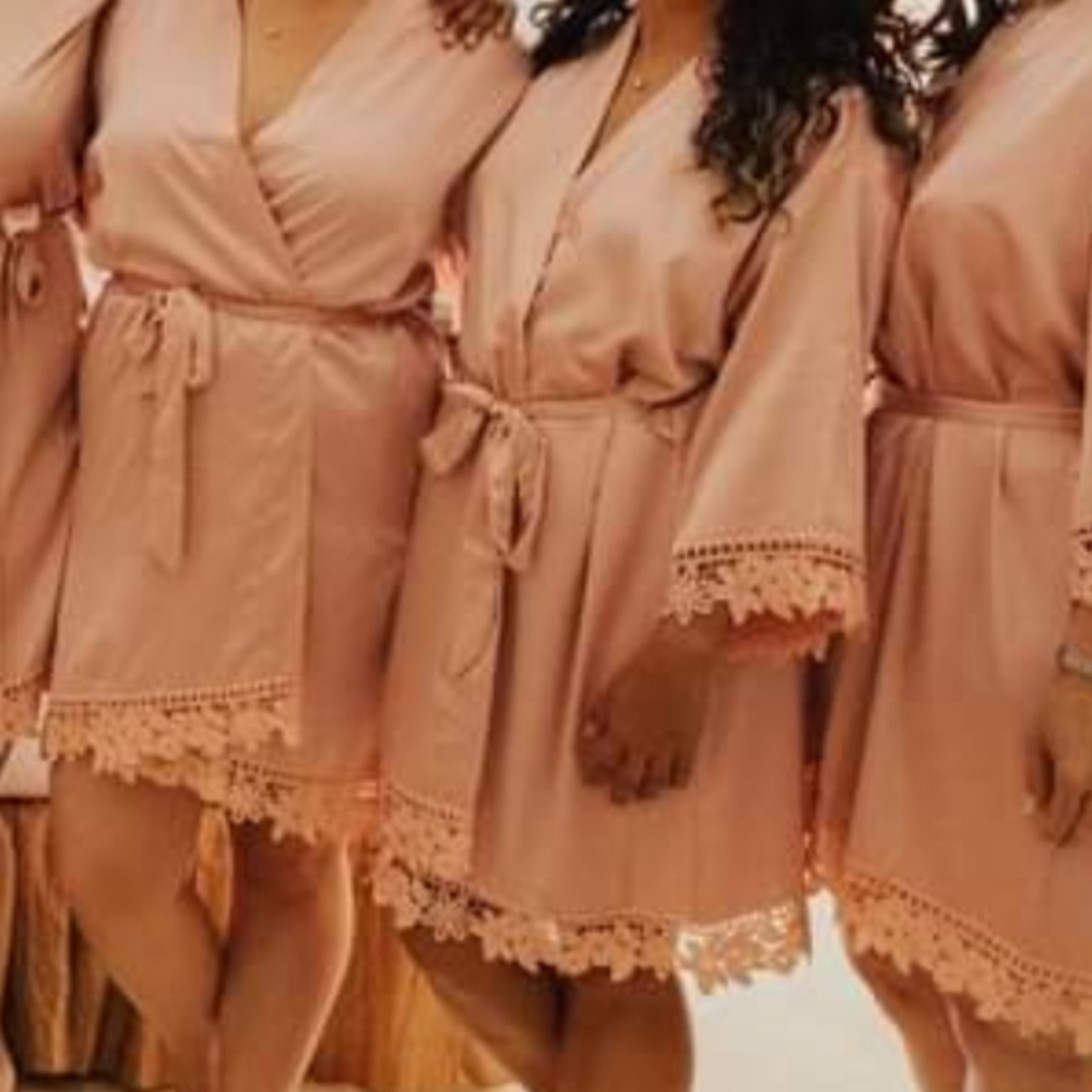 Dusty Rose Silk Robe